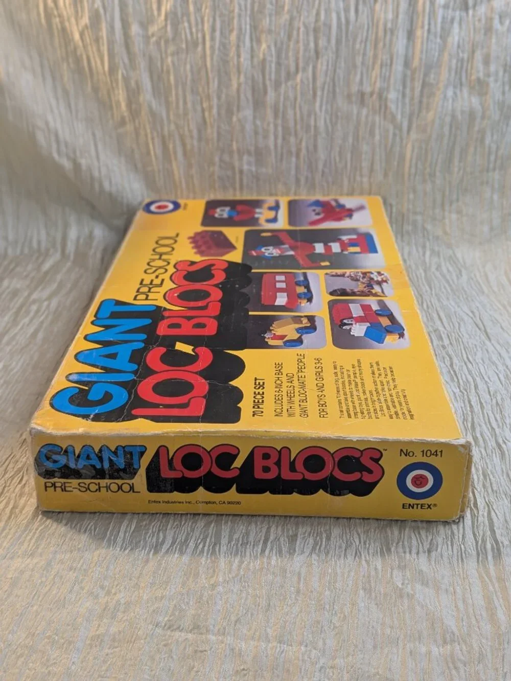 Giant Loc Bloc Complete Vintage Loc Blocs Original Box ENTEX No 1041 Pre School